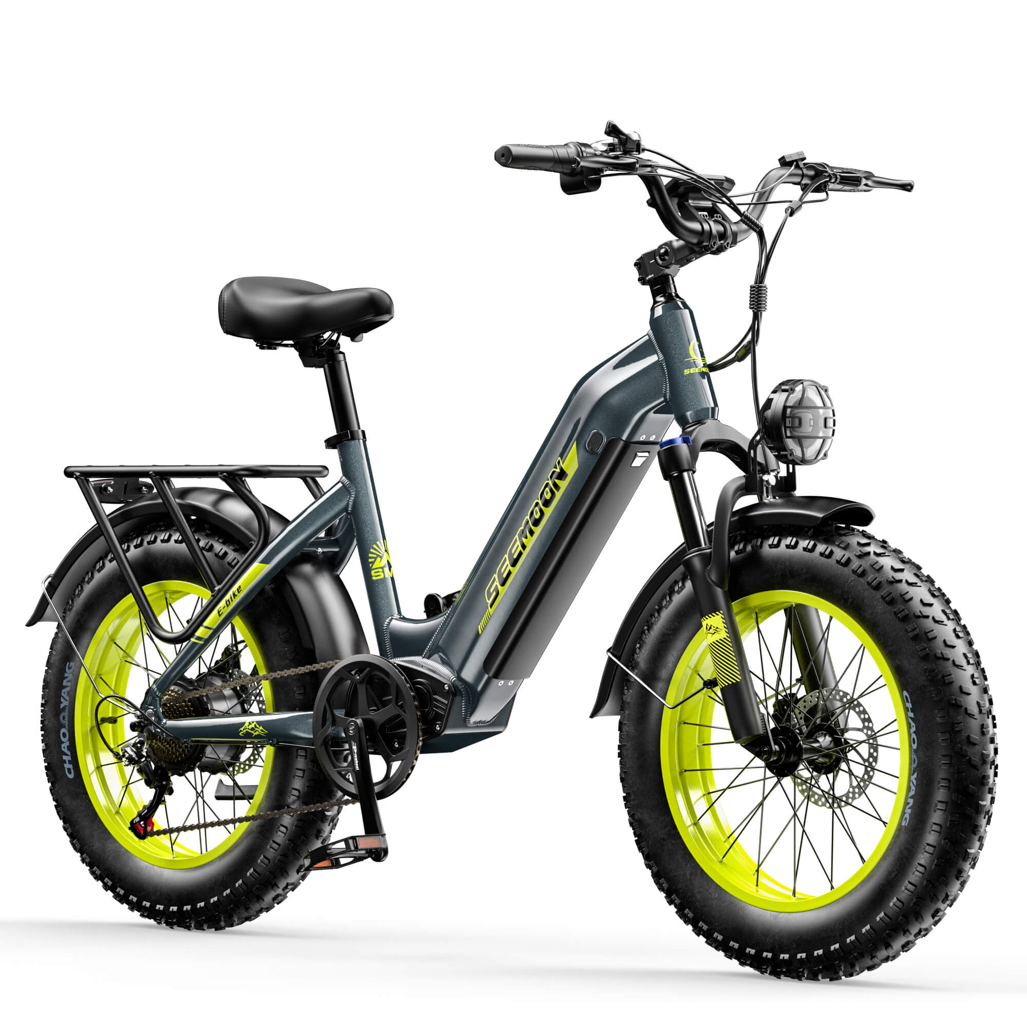 Seemoon SM5 Step-Thru Fat Tire Electric Bike for Commute & All Terrain – seemoonebike