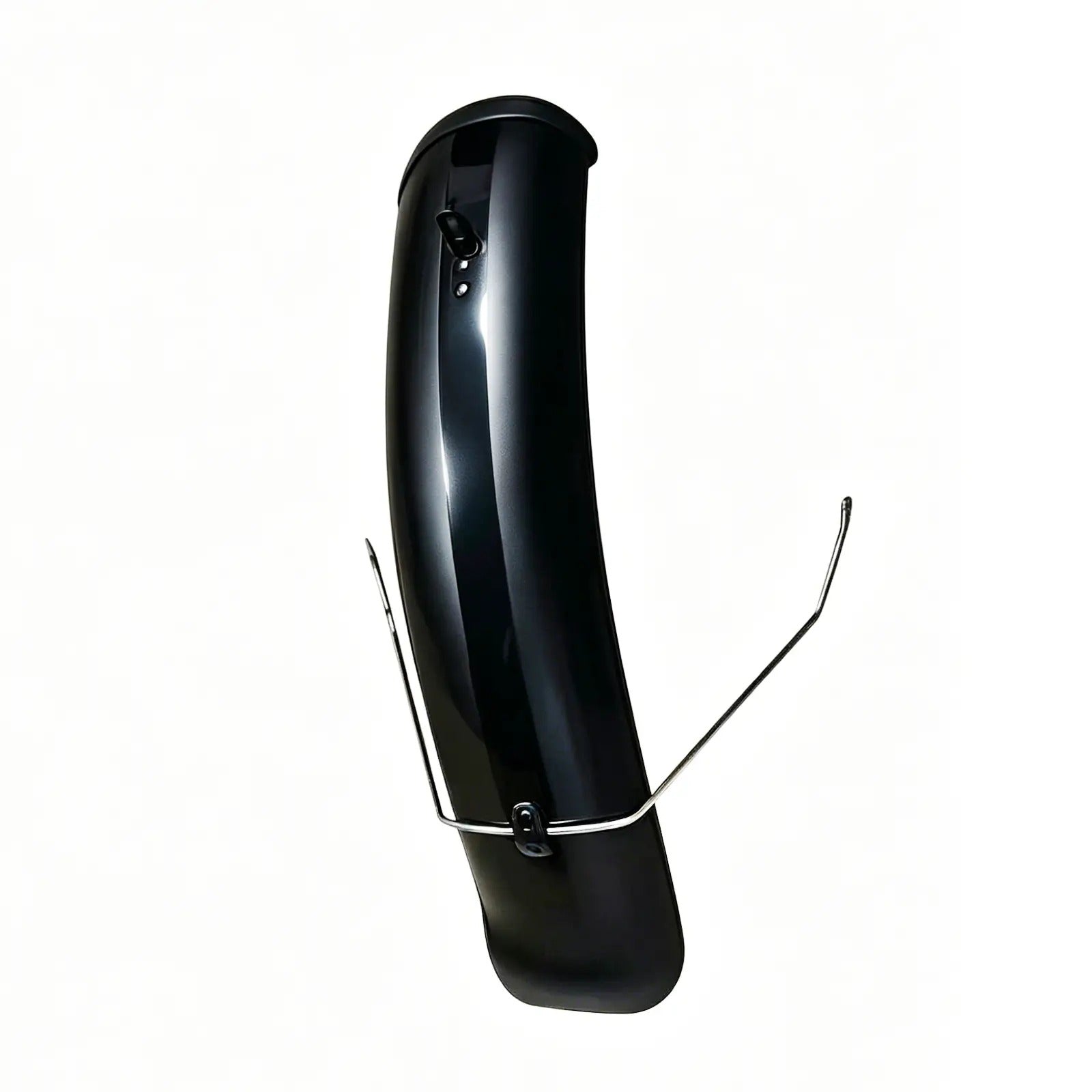 Full-coverage front and rear fender set for seemoon electric bike, matte black finish with glossy stripe and stainless steel stays.