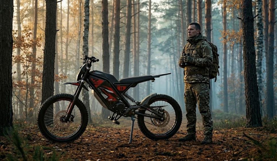 The Seemoon SM4 Pro electric dirt bike highlights its hunting advantages in quiet off-road conditions.