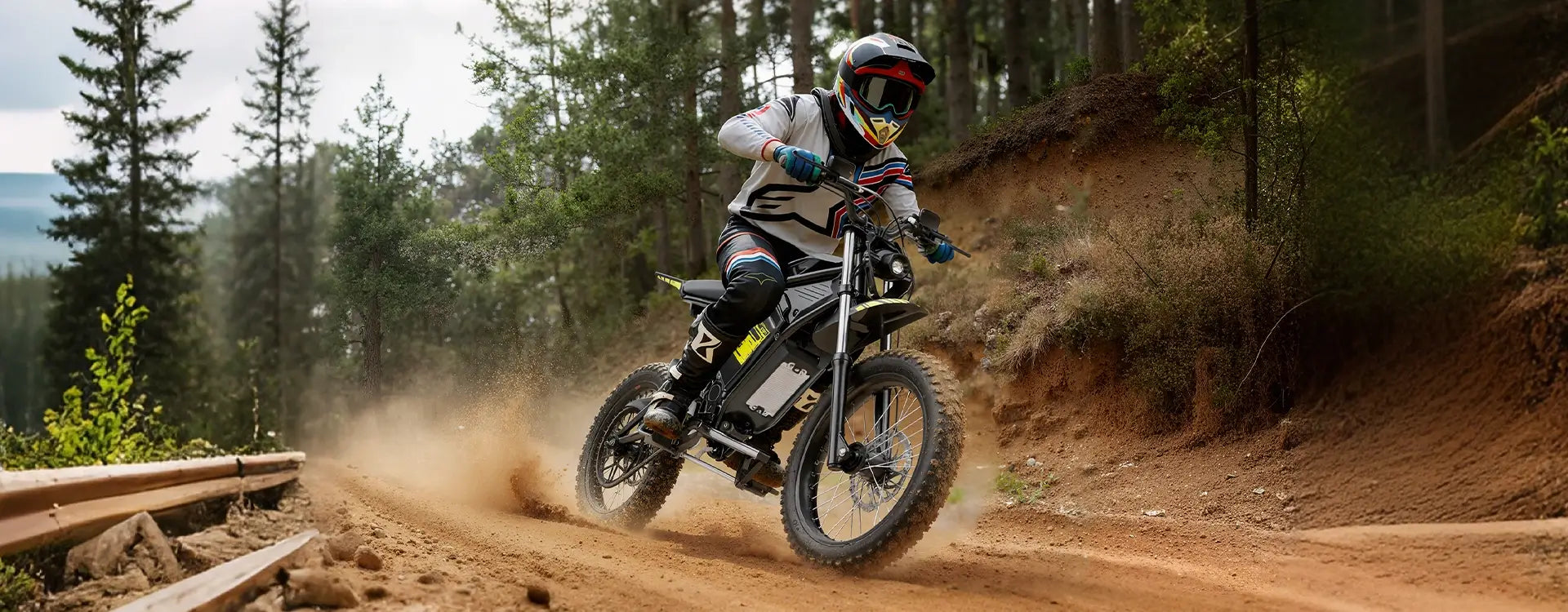 The SM4 uses 17-inch motorcycle wheels (2.47*17). Larger wheels make it easier to overcome obstacles.