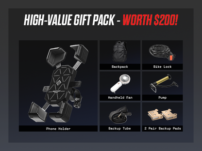 The SM series electric bicycle comes with a beautiful gift package worth $200.