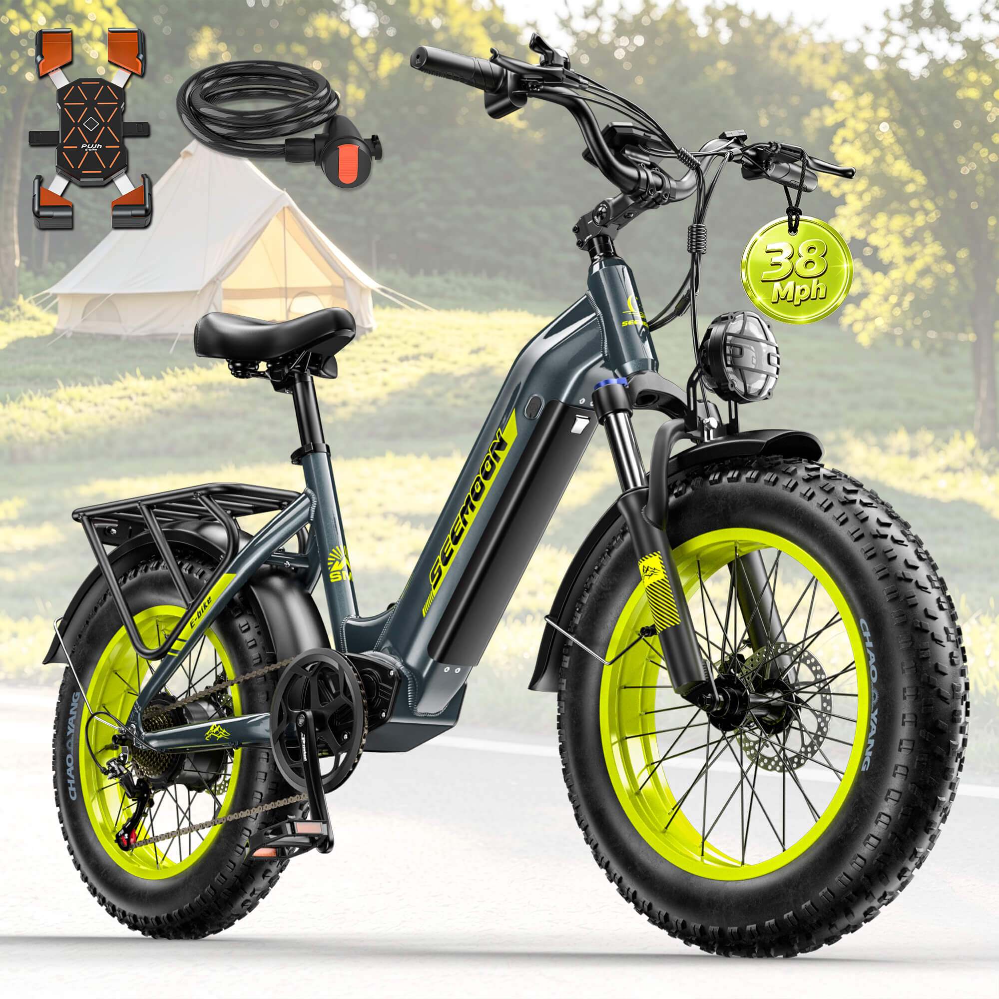 seemoon sm5 ebike gray green